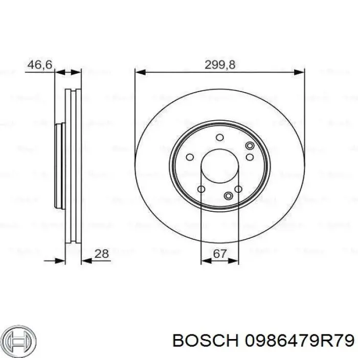 0986479R79 Bosch тормозные диски