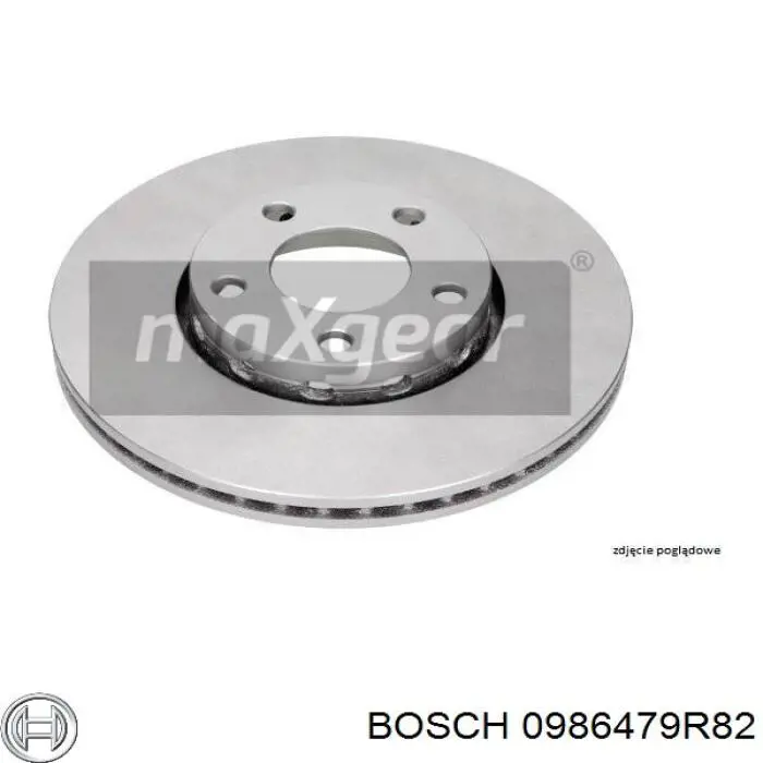 Передний тормозной диск Bosch 0986479R82