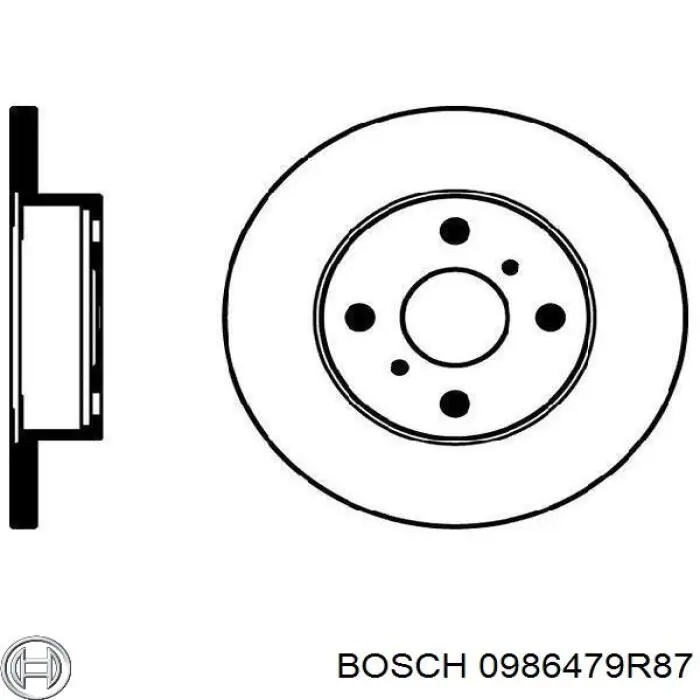 Передние тормозные диски 0986479R87 Bosch