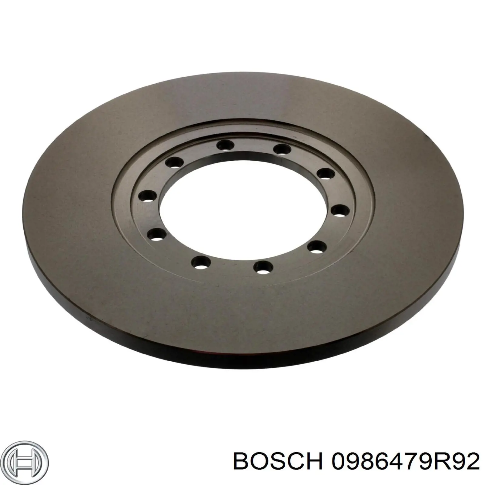 Disco de freno trasero 0986479R92 Bosch