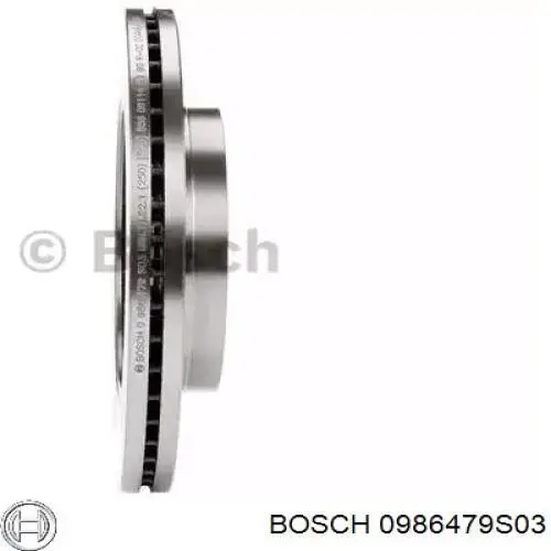 Disco de freno delantero 0986479S03 Bosch