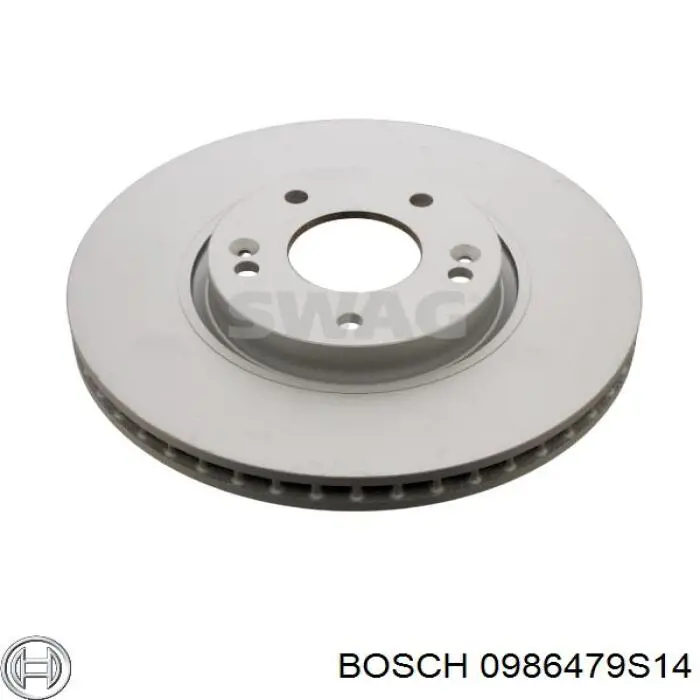 Freno de disco delantero 0986479S14 Bosch