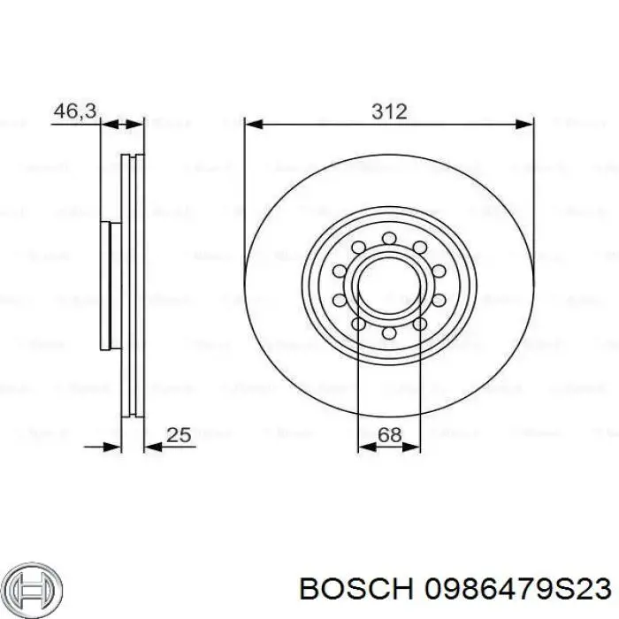0986479S23 Bosch тормозные диски