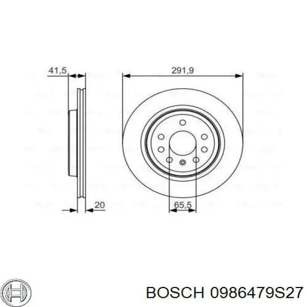 0 986 479 S27 Bosch диск тормозной задний