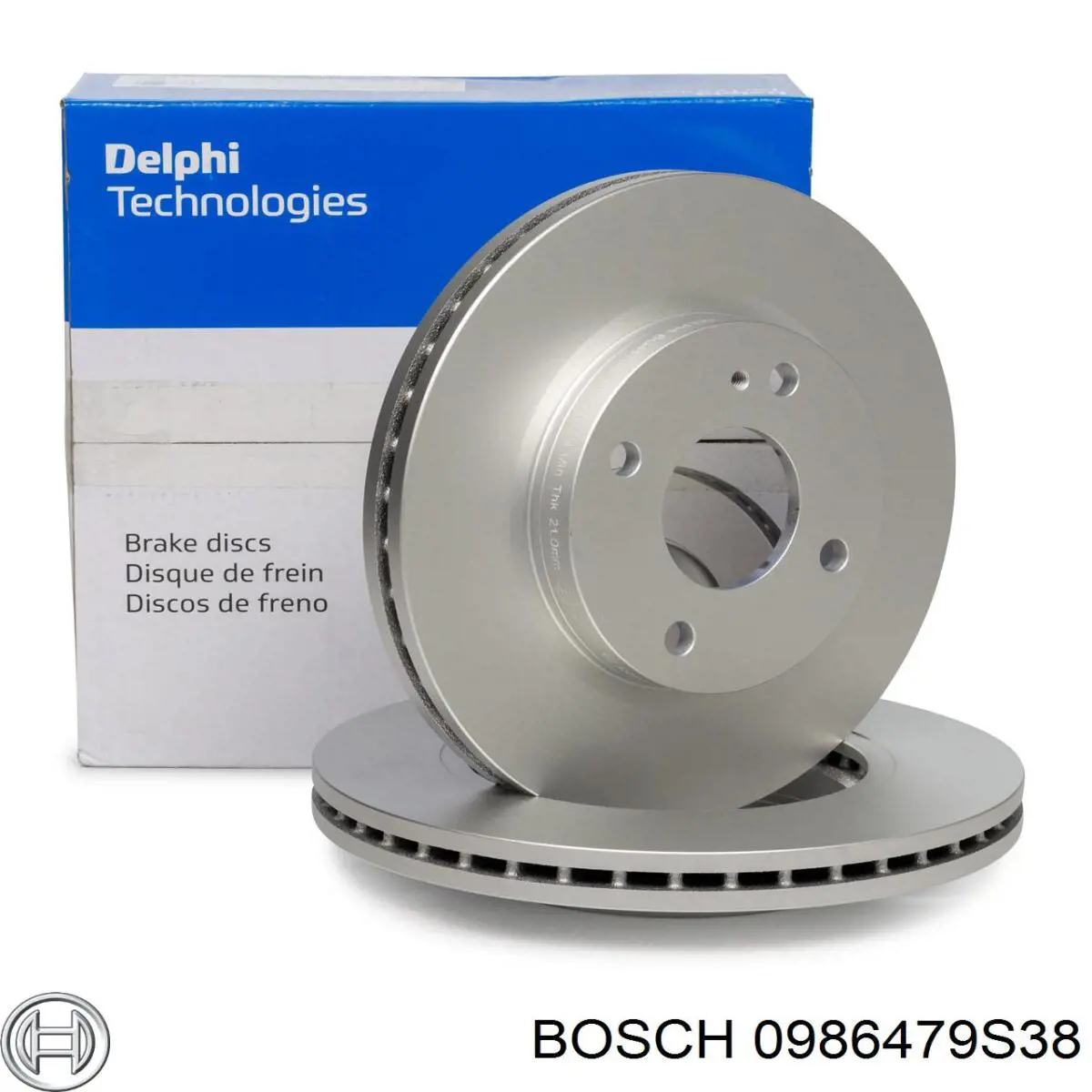 Freno de disco delantero 0986479S38 Bosch