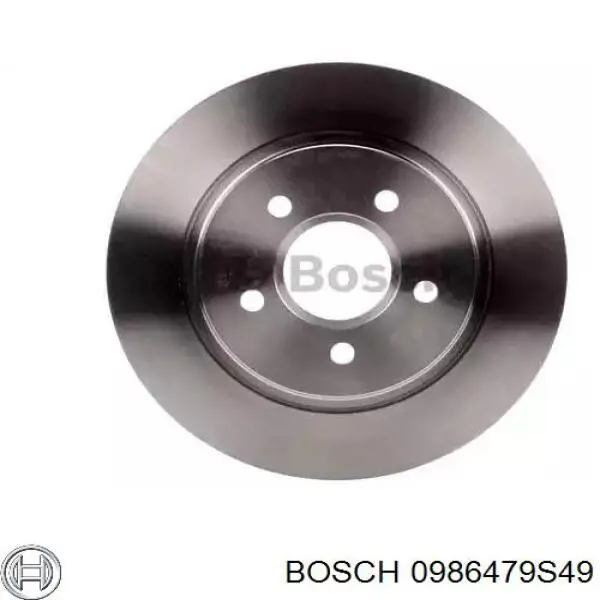 0986479S49 Bosch диск тормозной задний