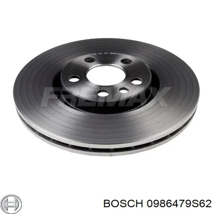 Disco do freio dianteiro 0986479S62 Bosch