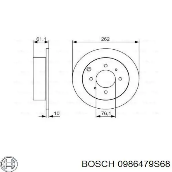0986479S68 Bosch тормозные диски