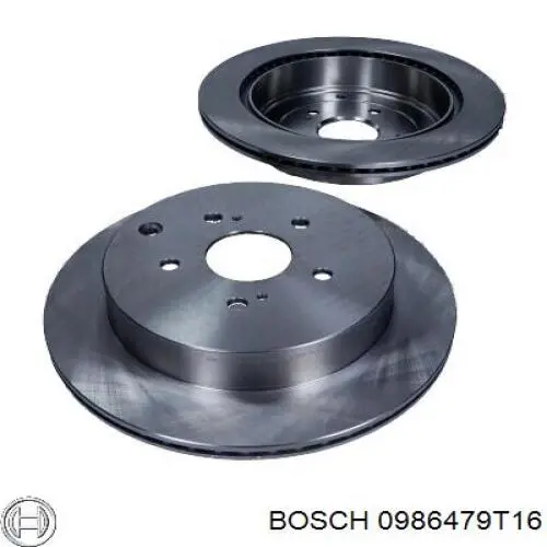 Disco de freno trasero 0986479T16 Bosch