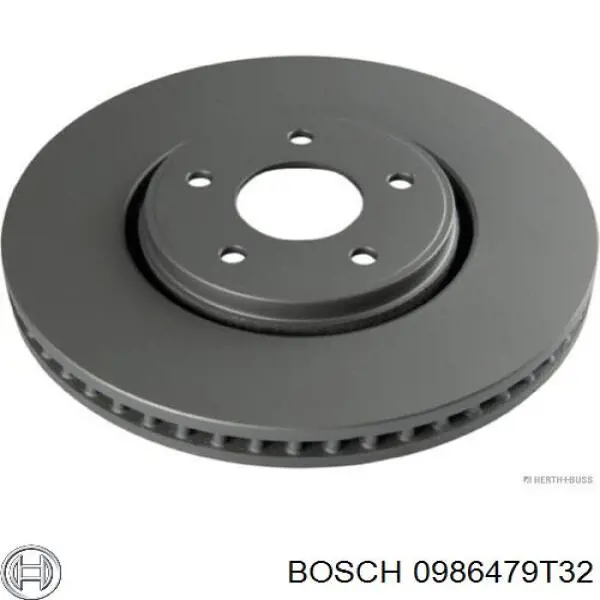 Диск гальмівний передній 0986479T32 Bosch