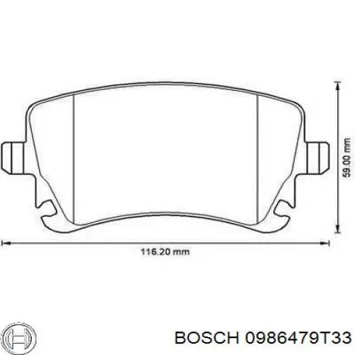Тормоз дисковый передний Bosch 0986479T33 цена, от 53.48 USD