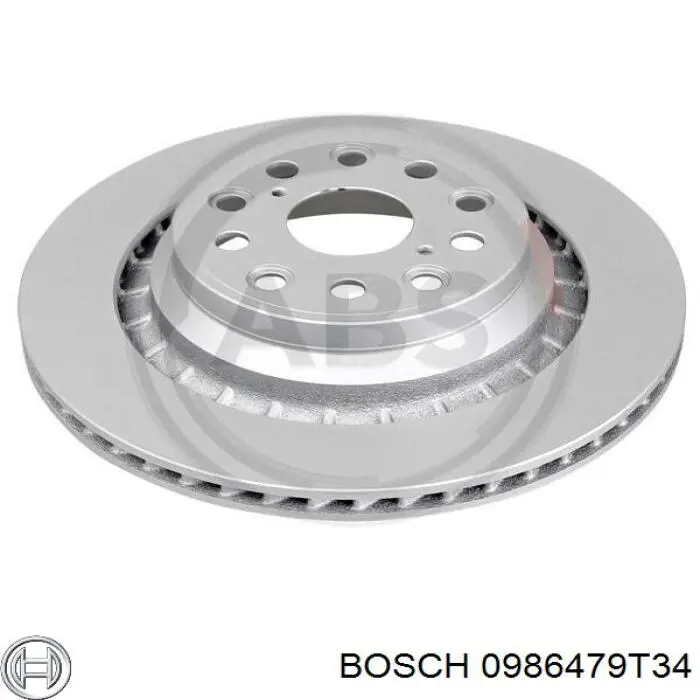 Disco de freno trasero 0986479T34 Bosch