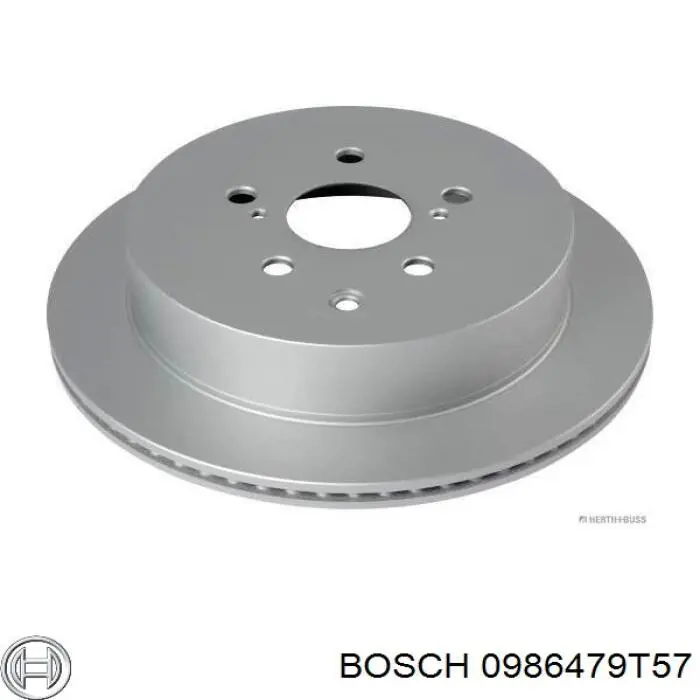 0986479T57 Bosch диск тормозной задний