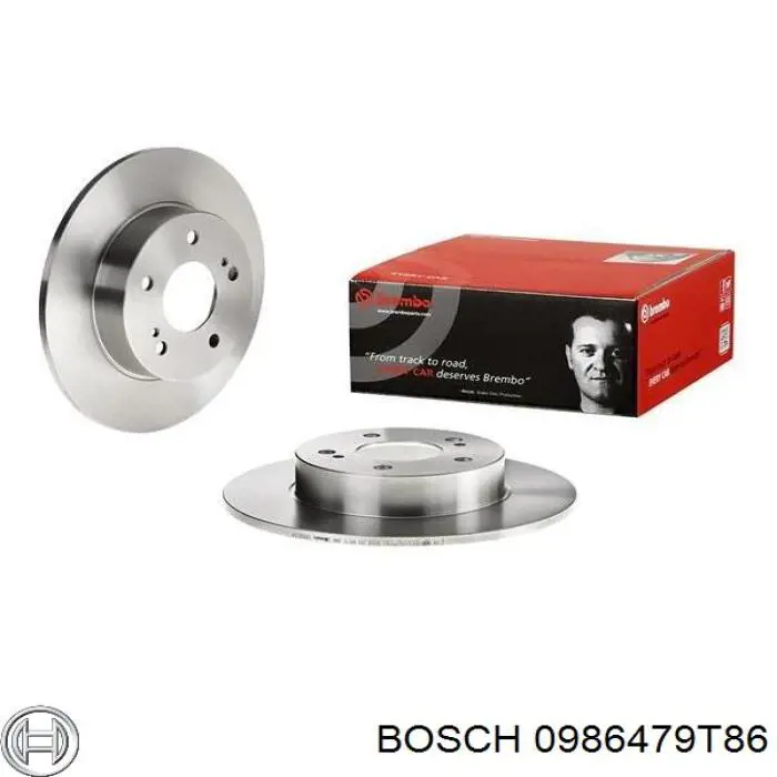 0986479T86 Bosch диск тормозной задний