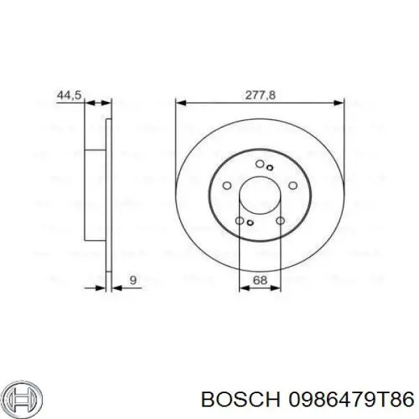 Задний тормозной диск Bosch 0986479T86 цена, от 25.11 USD