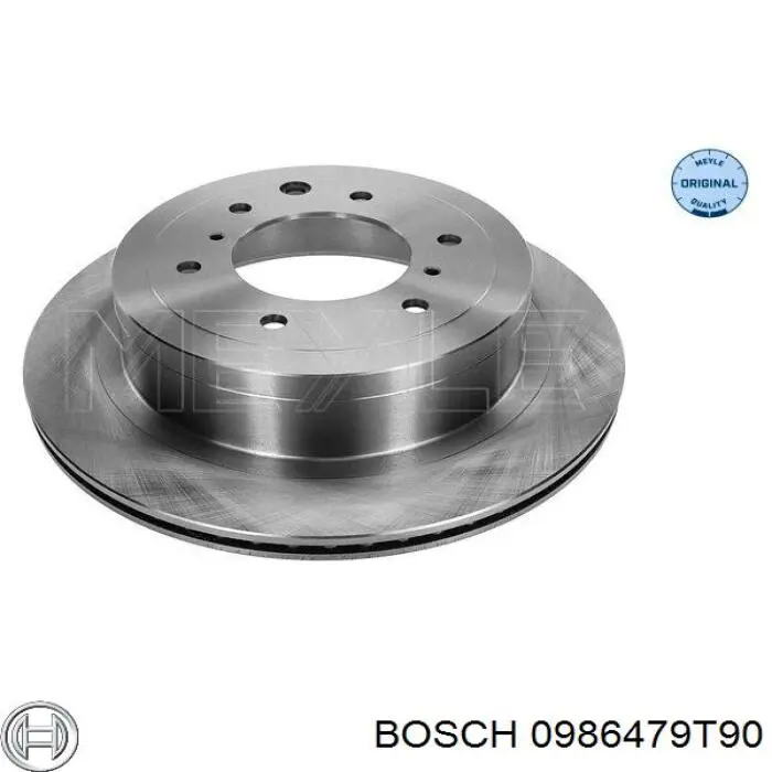 0986479T90 Bosch диск тормозной задний