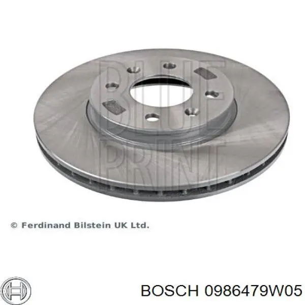 Freno de disco delantero 0986479W05 Bosch