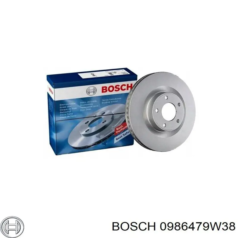 Тормозные диски 0986479W38 Bosch