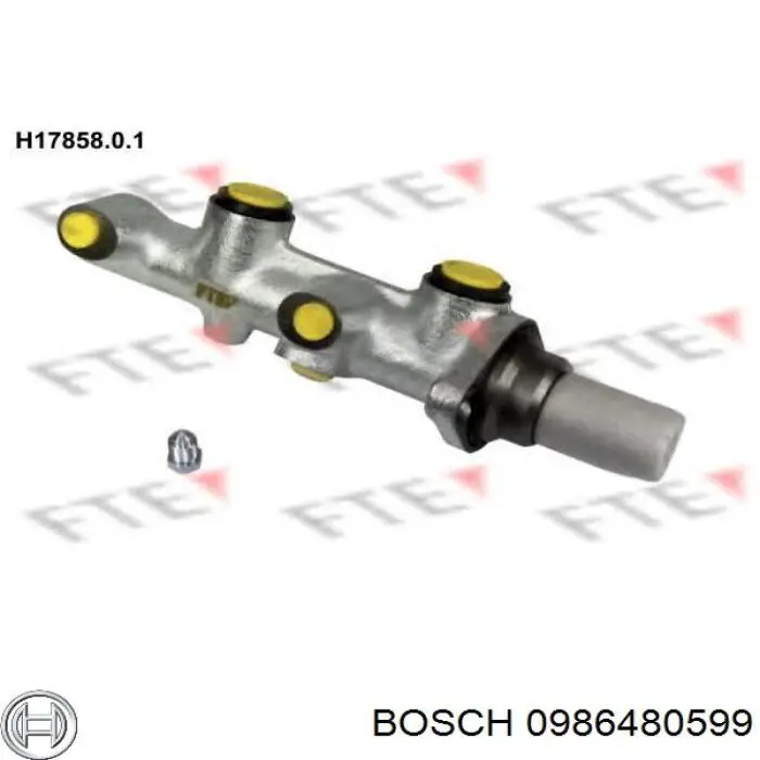 Купить 0986480599 Bosch Главный тормозной цилиндр
