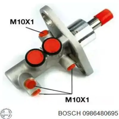 Цилиндр тормозной главный 0986480695 Bosch