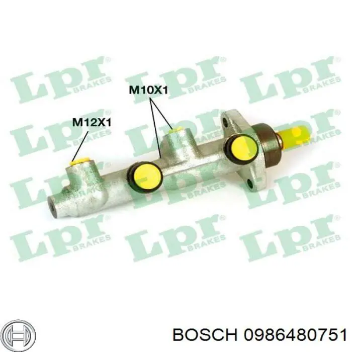 Цилиндр тормозной главный 0986480751 Bosch