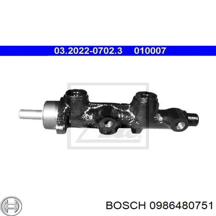 Cilindro principal de freno 0986480751 Bosch