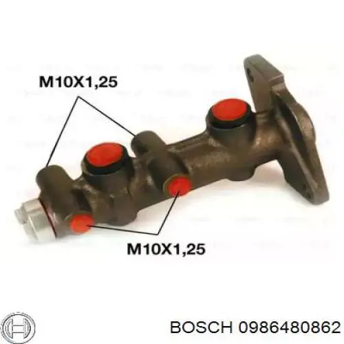 Цилиндр тормозной главный Bosch 0986480862