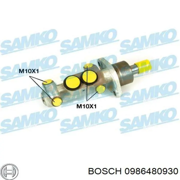 Купить 0986480930 Bosch Главный тормозной цилиндр