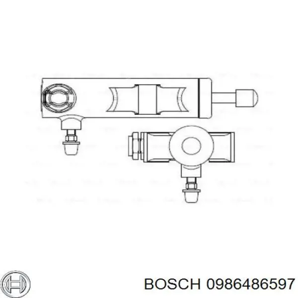 Рабочий цилиндр сцепления 0986486597 Bosch