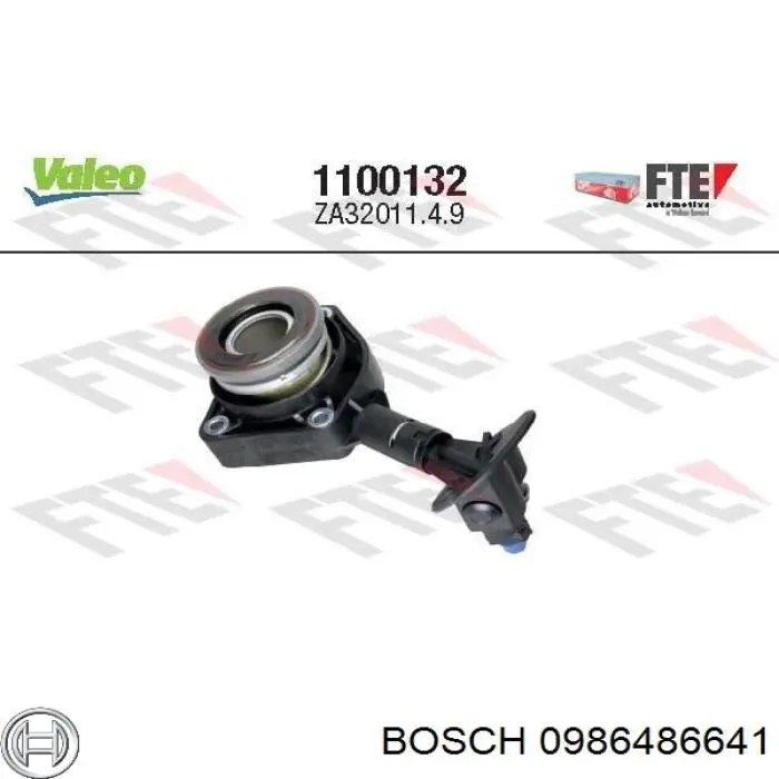 Купить 0986486641 Bosch Цилиндр сцепления в сборе с выжимным подшипником
