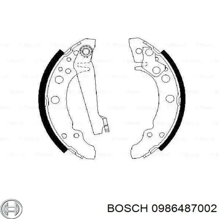 Задние барабанные колодки 0986487002 Bosch