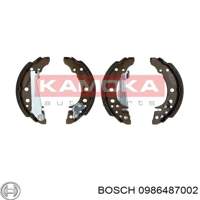 Zapatas de frenos de tambor traseras 0986487002 Bosch