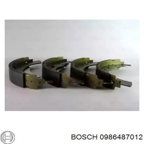 Zapatas de frenos de tambor traseras 0986487012 Bosch