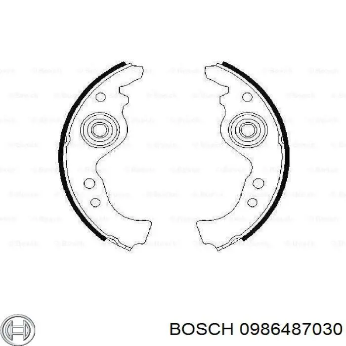 Задние барабанные колодки 0986487030 Bosch