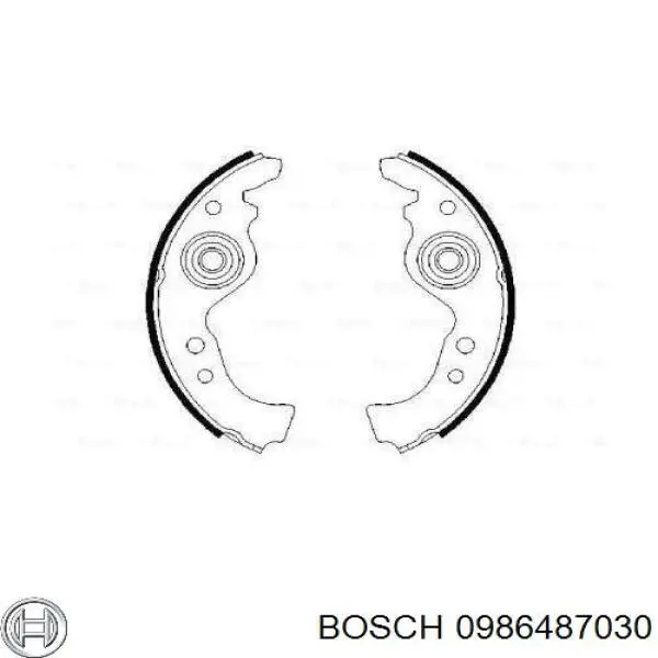 Колодки гальмові задні, барабанні 0986487030 Bosch