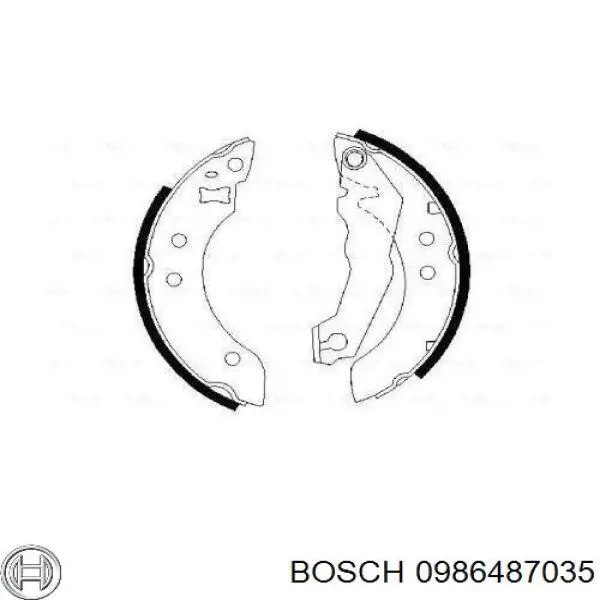 0986487035 Bosch колодки тормозные задние барабанные