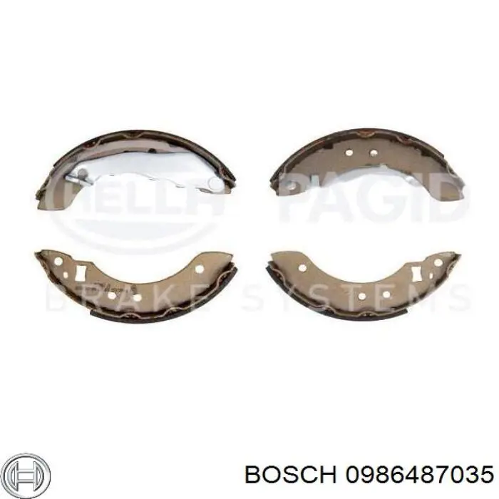 Задние барабанные колодки 0986487035 Bosch