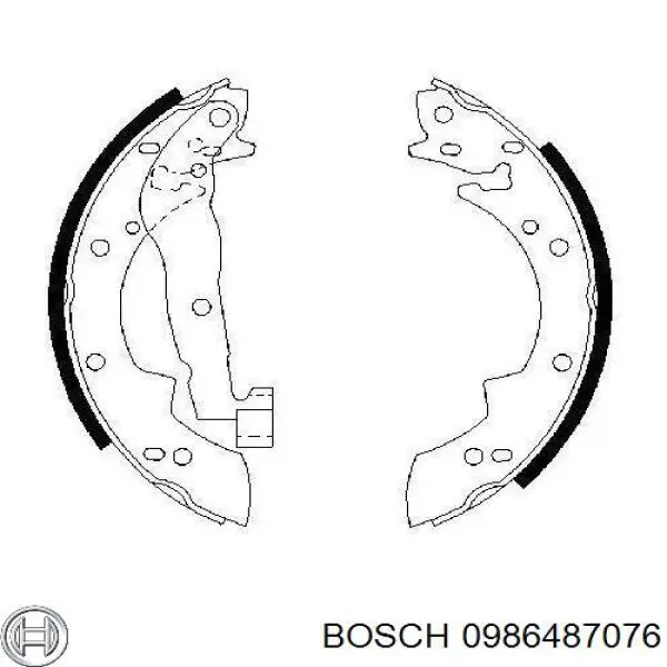 Zapatas de frenos de tambor traseras 0986487076 Bosch