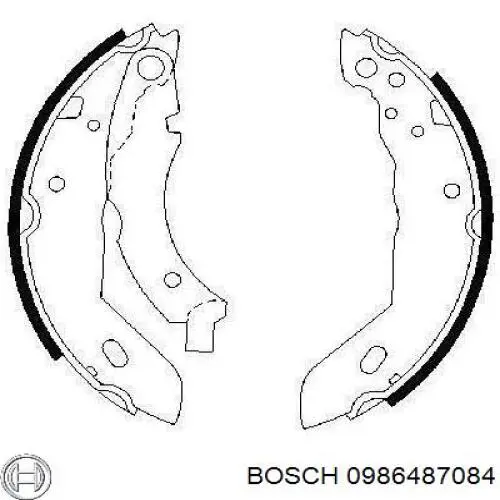 0986487084 Bosch колодки тормозные задние барабанные