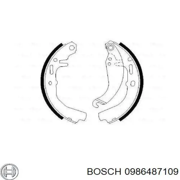 Задние барабанные колодки 0986487109 Bosch