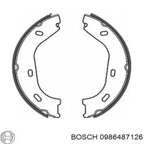 0 986 487 126 Bosch колодки ручника (стояночного тормоза)