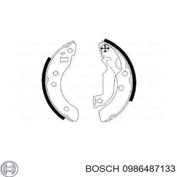 Задние барабанные колодки 0986487133 Bosch