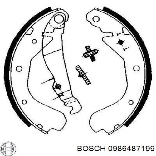 Тормоза рабочие задние ножные и тормозные барабаны Bosch 0986487199 цена, от 26.82 USD