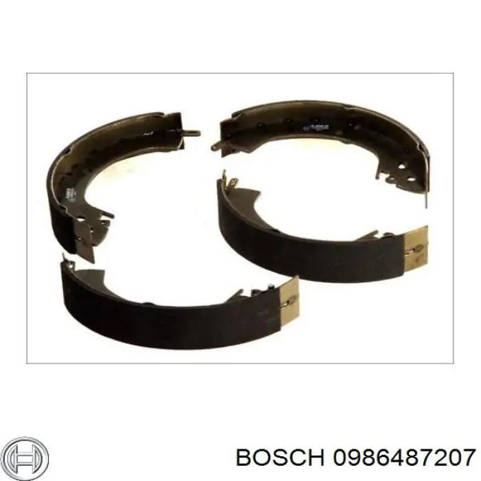 Купить 0986487207 Bosch Задние барабанные тормозные колодки
