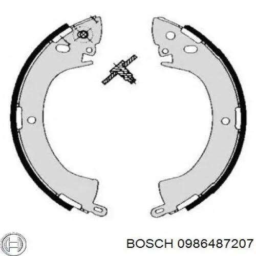 Задние барабанные колодки 0986487207 Bosch