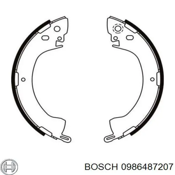 0986487207 Bosch Барабанные тормозные колодки