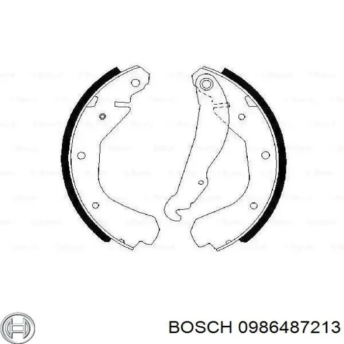 0986487213 Bosch колодки тормозные задние барабанные