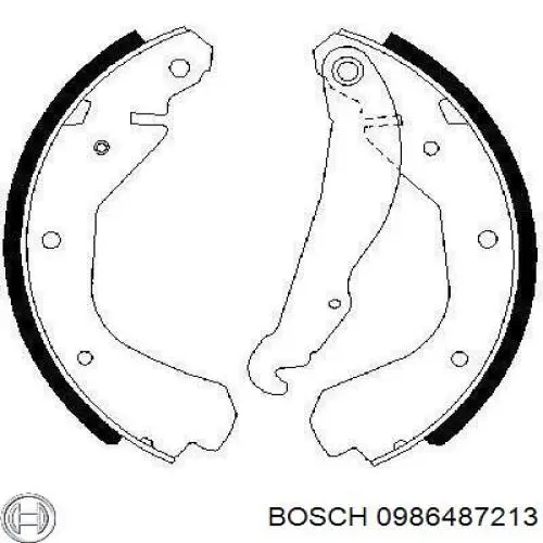 Zapatas de frenos de tambor traseras 0986487213 Bosch