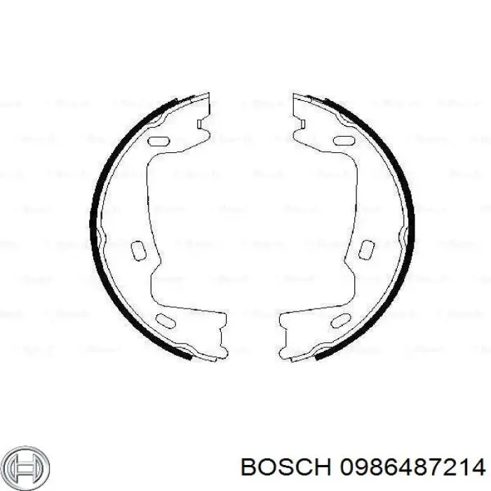 0986487214 Bosch колодки ручника (стояночного тормоза)