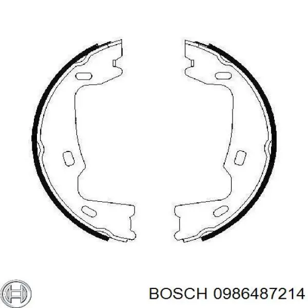 Juego de zapatas de frenos, freno de estacionamiento 0986487214 Bosch